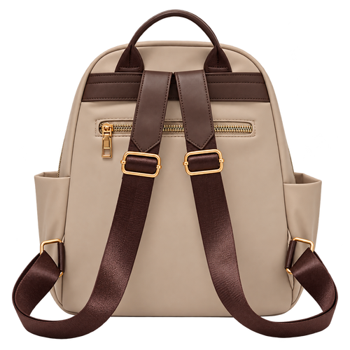 Women’s Color Block Nylon Backpack – Large Capacity Multi-Pocket Travel and Everyday Daypack