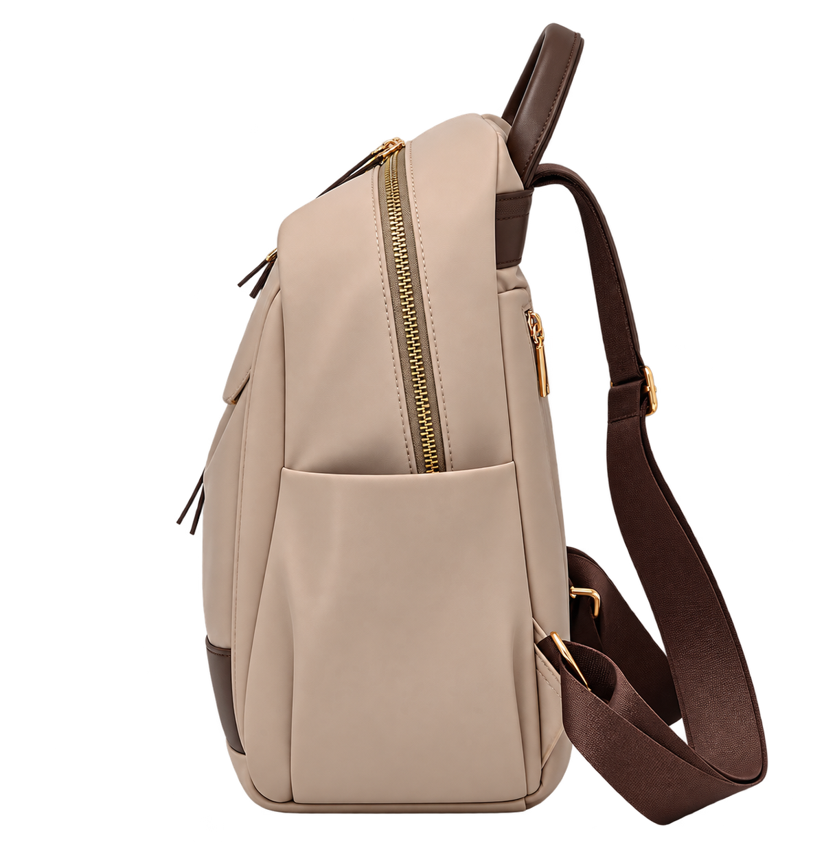 Women’s Color Block Nylon Backpack – Large Capacity Multi-Pocket Travel and Everyday Daypack