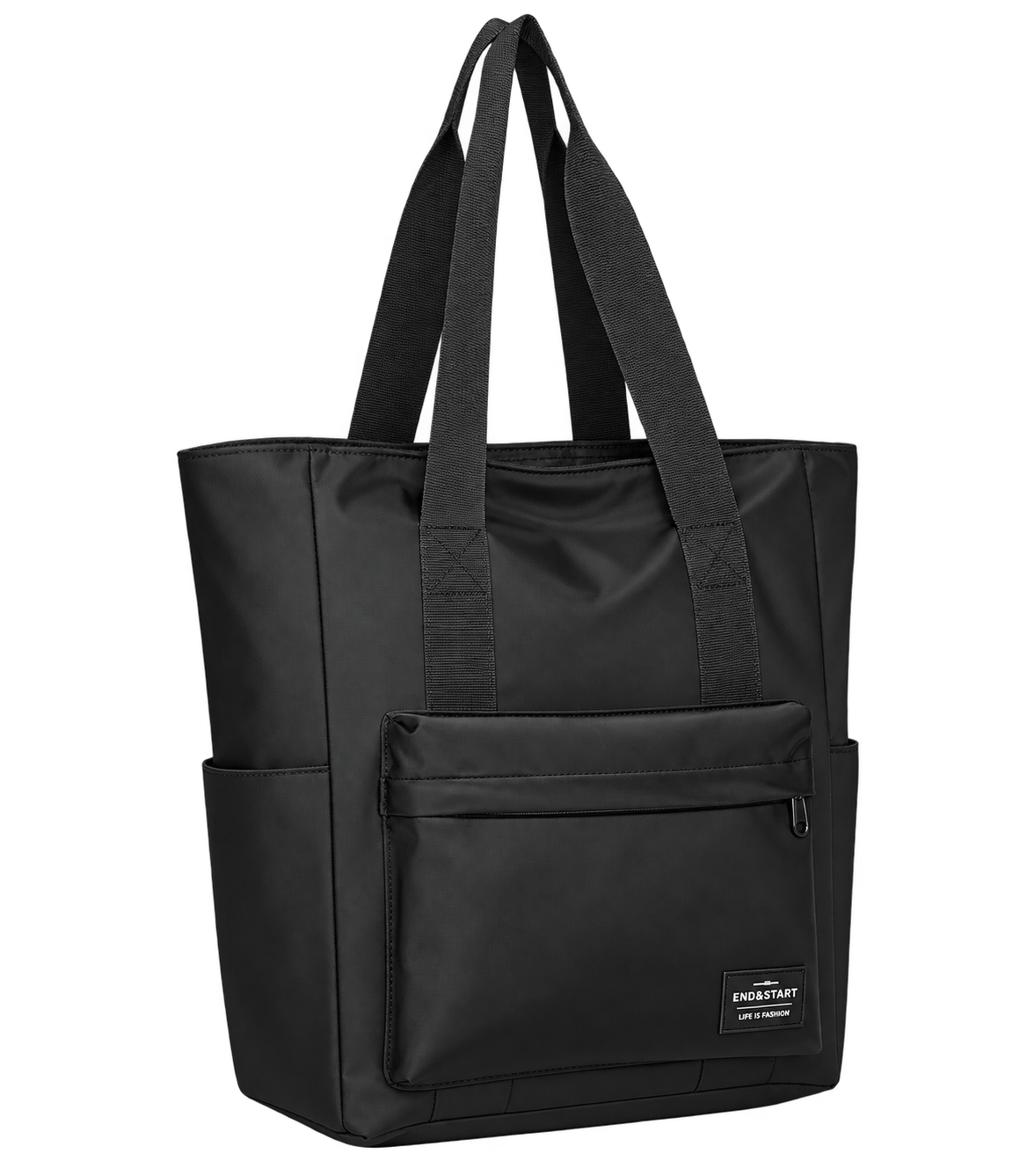 Waterproof Large Tote Bag for Men & Women, Casual Shoulder Handbag with Front Pocket