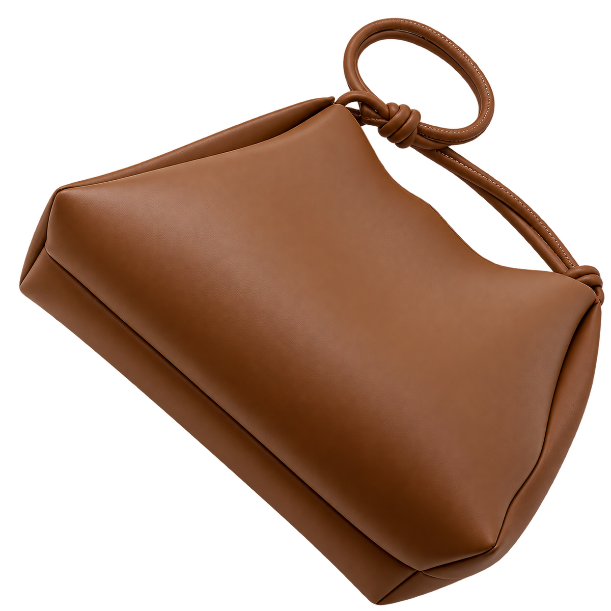 Women’s Brown Leather Shoulder Tote Bag, Large Capacity Handbag