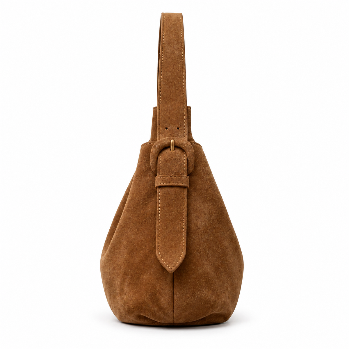 Women’s Brown Vintage Bucket Bag, Large Capacity Shoulder Crossbody Bag
