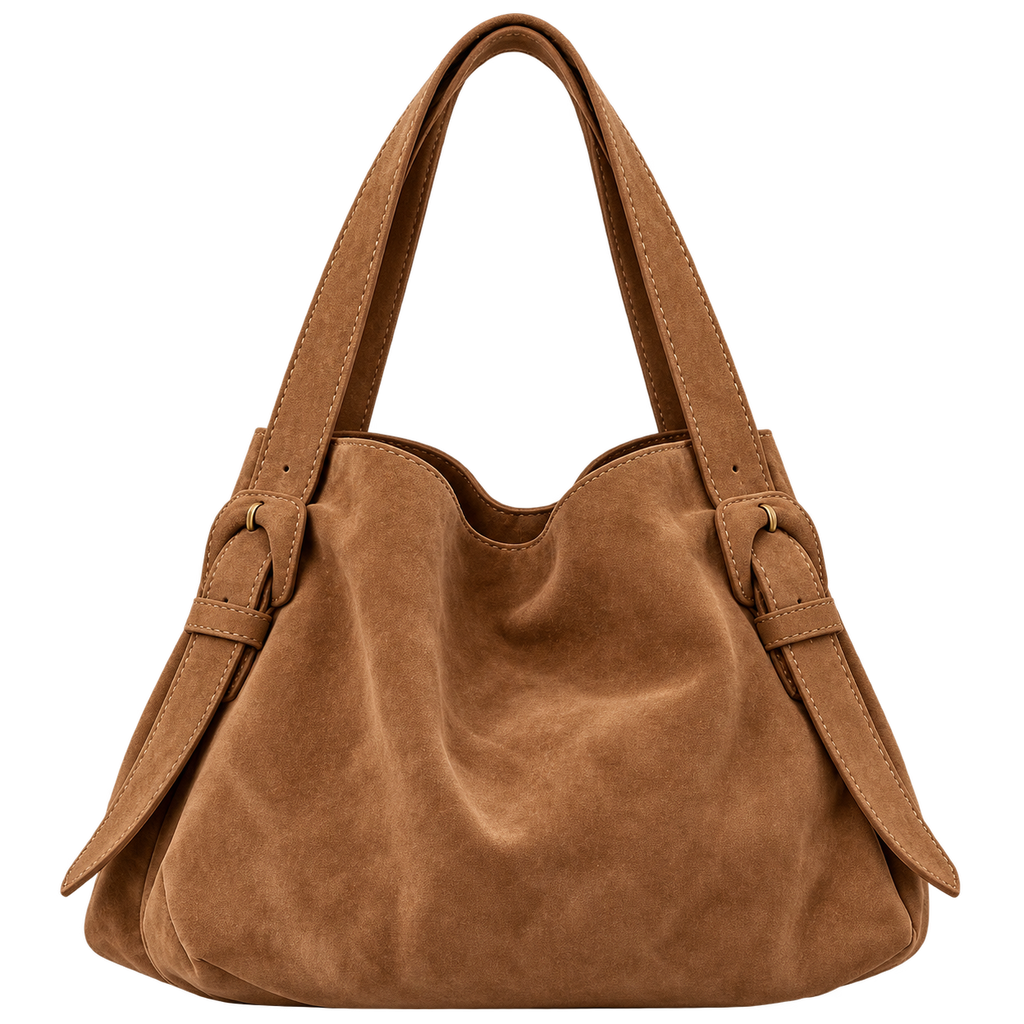 Women’s Brown Vintage Bucket Bag, Large Capacity Shoulder Crossbody Bag