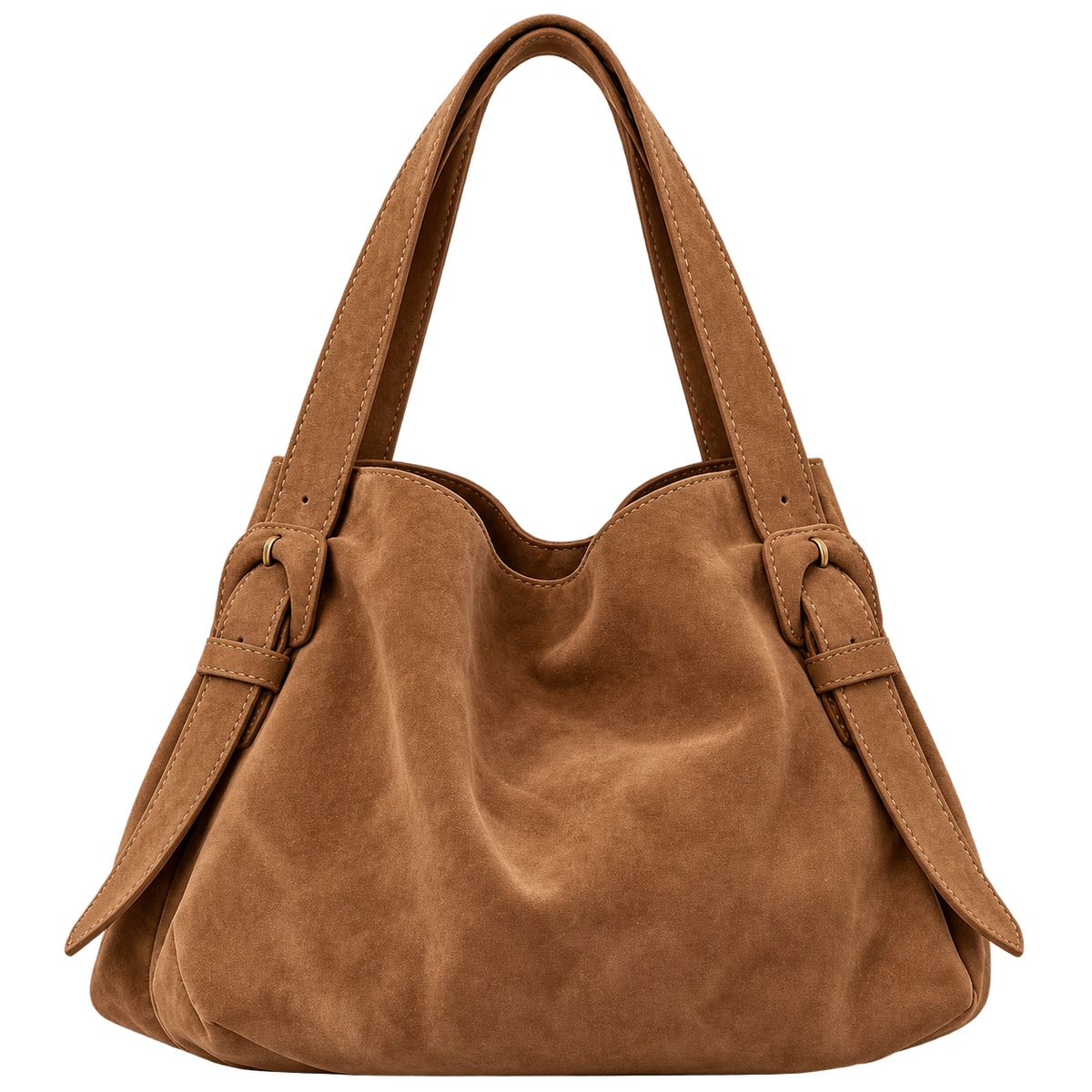 Women’s Brown Vintage Bucket Bag, Large Capacity Shoulder Crossbody Bag