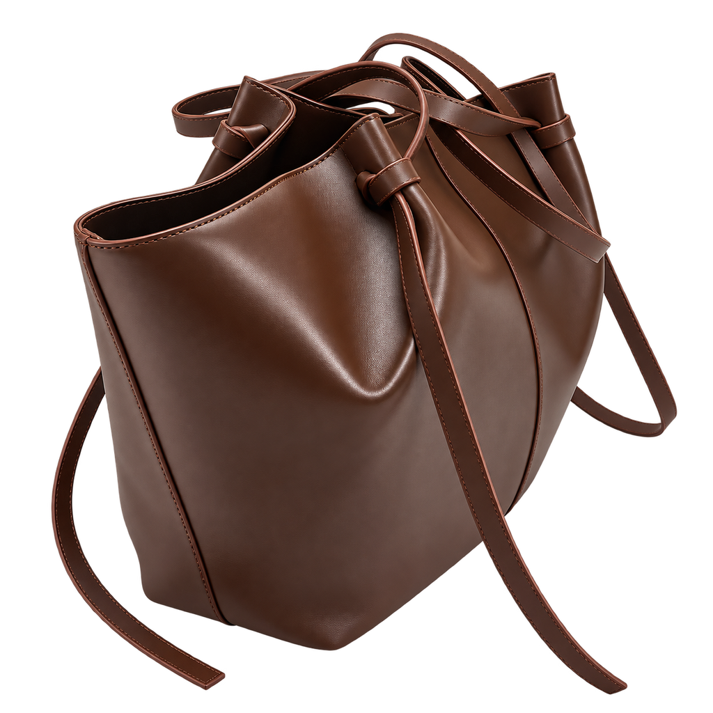 Large Trapeze Shoulder Bag for Women, PU Leather Tote Handbag with Metal Lock, Spacious Everyday Commute Bag